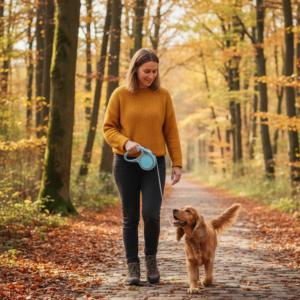5M Retractable Dog Leash with Anti-Tangle Control and Strong Grip