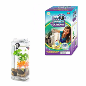 Self-Cleaning Fish Tank Kit with LED Light and Easy Maintenance System