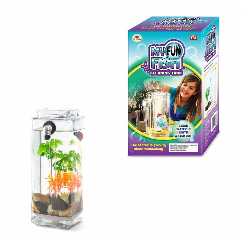 Self-Cleaning Fish Tank Kit with LED Light and Easy Maintenance System Self-Cleaning Fish Tank Kit with LED Light and Easy Maintenance System