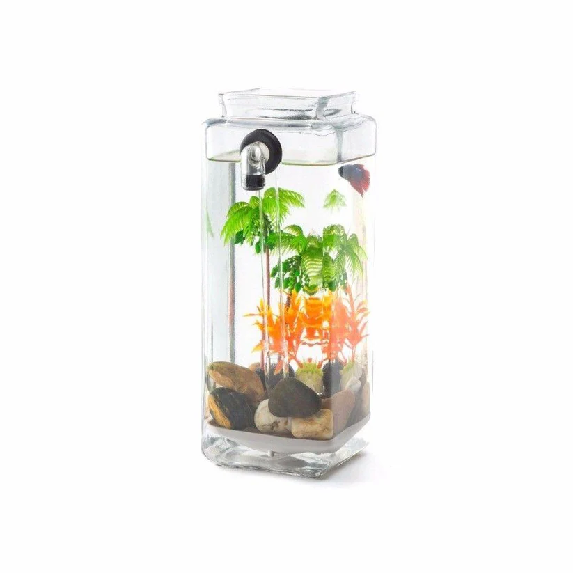 Self-Cleaning Fish Tank Kit with LED Light and Easy Maintenance System Self-Cleaning Fish Tank Kit with LED Light and Easy Maintenance System