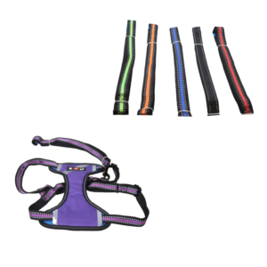 adjustable dog harness & lead set small pet walking harness assorted colours
