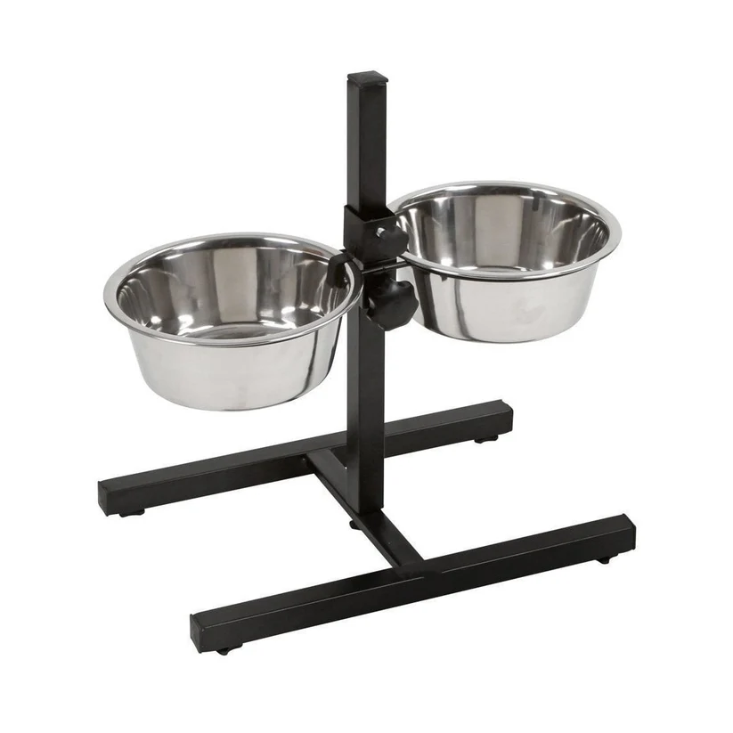 adjustable pet dinner stand & tray | large elevated dog & cat feeding station | 2qt adjustable pet dinner stand & tray | large elevated dog & cat feeding station | 2qt