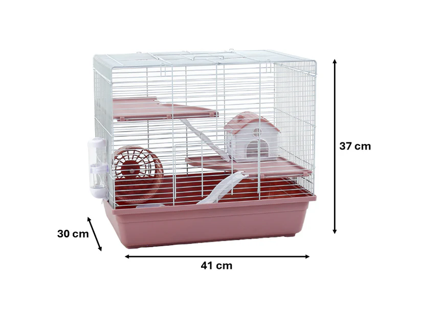 3 story hamster & rodent cage with wheel, house & accessories – 37 x 41 x 30cm | dayang 3 story hamster & rodent cage with wheel, house & accessories – 37 x 41 x 30cm | dayang