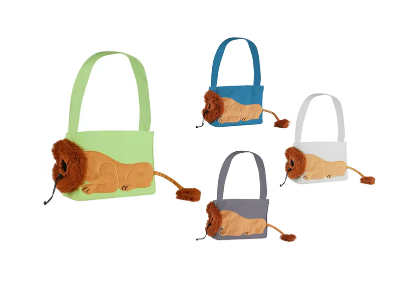 canvas shoulder pet carrier bag with lion design | small dog & cat tote | adjustable ventilated carry bag canvas shoulder pet carrier bag with lion design | small dog & cat tote | adjustable ventilated carry bag