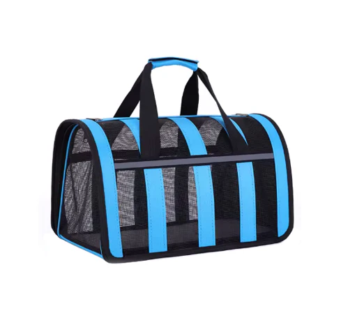 foldable striped mesh pet carrier case with handle & shoulder strap | dog & cat travel bag | 48.5 x 26 x 27cm | assorted colours foldable striped mesh pet carrier case with handle & shoulder strap | dog & cat travel bag | 48.5 x 26 x 27cm | assorted colours