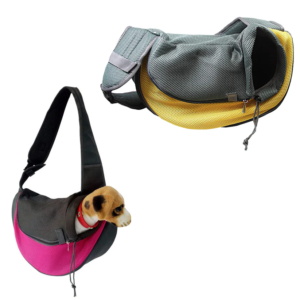 pet sling carrier shoulder bag for dogs & cats – 40cm hands free travel bag in assorted colours
