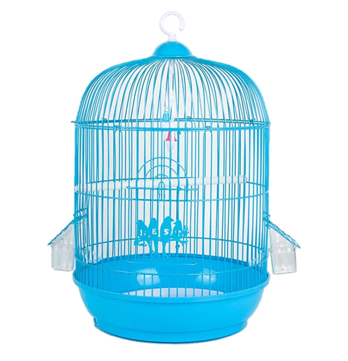 round metal bird cage in bold colours — stylish and secure 31 x 44 cm design round metal bird cage in bold colours — stylish and secure 31 x 44 cm design